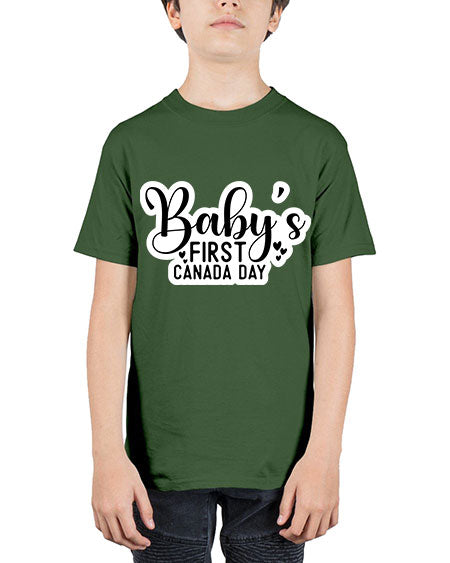 Baby s First Canada Day 275# - baby - Youth Tee Unisex