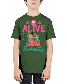 Be Alive be Healthy 112# - yoga - Youth Tee Unisex