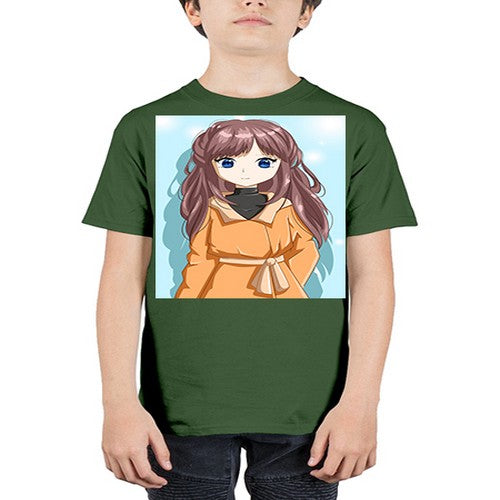 Beautiful and cool girl with yellow suit 73# - anime - Youth Tee Unisex