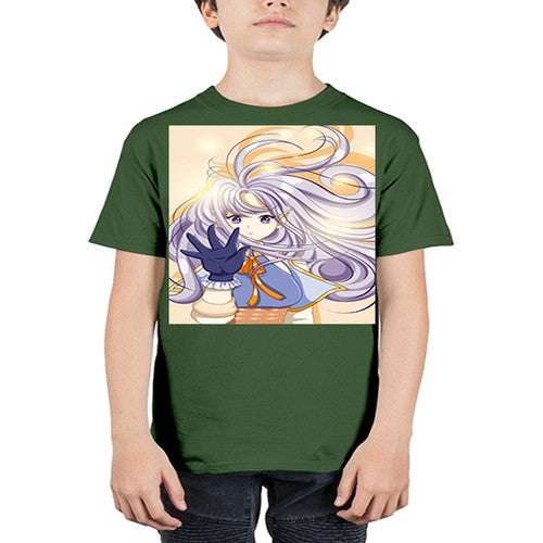 Beautiful and cute fairy with long purple hair 68# - anime - Youth Tee Unisex