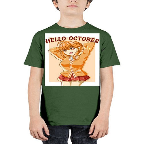 Beautiful and cute teenager girl in hello october 85# - anime - Youth Tee Unisex