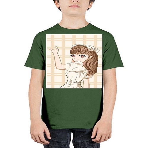 Beautiful and happy girl with hair bangs 92# - anime - Youth Tee Unisex