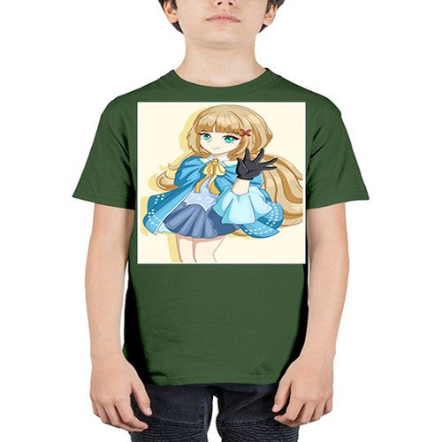Beautiful princess long hair with blue costume 62# - anime - Youth Tee Unisex