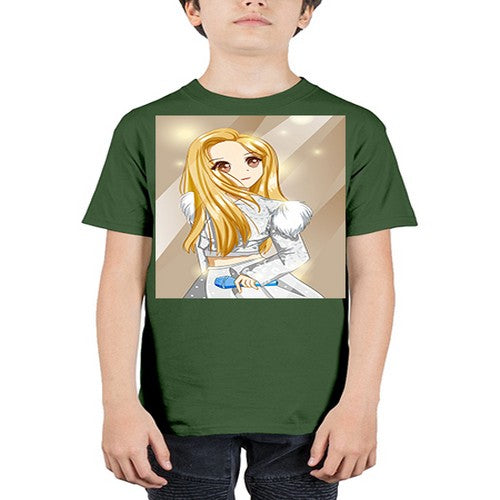 Beautiful singer girl with white dress 182# - anime - Youth Tee Unisex