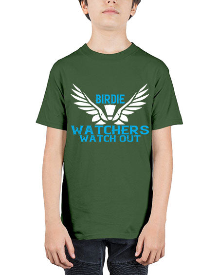 Birdie watchers watch out 2323# - badminton - Youth Tee Unisex