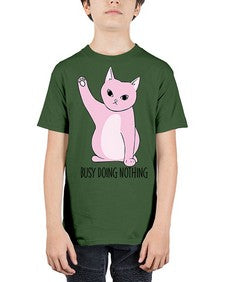Busy Doing Nothing - cats - Youth Tee Unisex