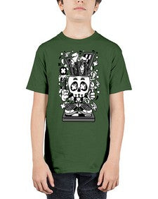 Chess Skull Head 328# - skull and bones - Youth Tee Unisex