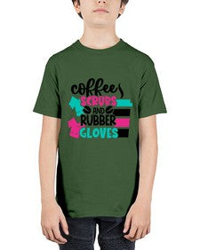 Coffee Scrubs And Rubber Gloves Style Style 664# - nurse - Youth Tee Unisex