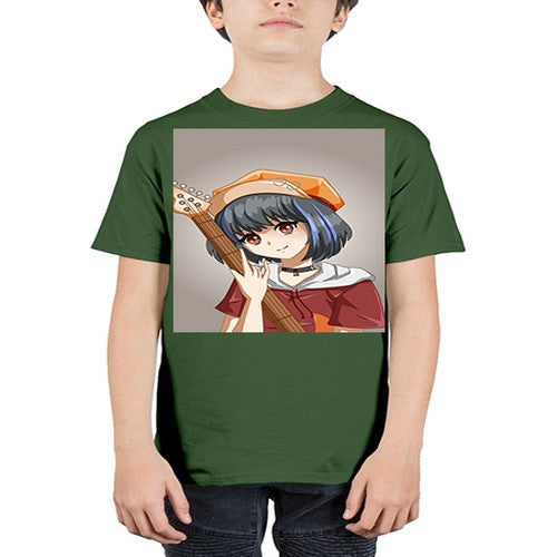 Cool and beautiful rockstar woman with guitar 8# - anime - Youth Tee Unisex