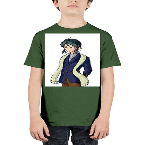 Cool man wearing shawl 59# - anime - Youth Tee Unisex