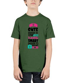 Cute Enough To Stop Your Heart Smart Enough To Restart It Style Style 688# - nurse - Youth Tee Unisex