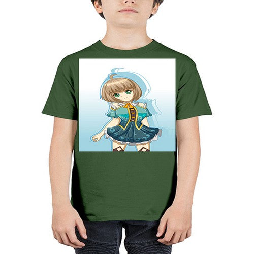 Cute and beautiful girl with blue dress game 22# - anime - Youth Tee Unisex
