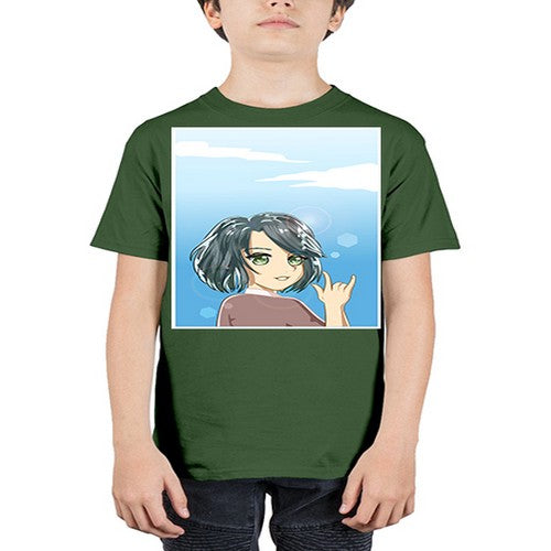 Cute and beautiful little girl with metal hand 151# - anime - Youth Tee Unisex