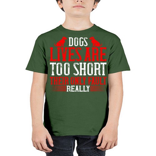 Dogs lives are too short Their only fault really Style 206# - dogs - Youth Tee Unisex