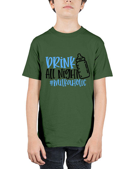 Drink All Night Milkaholic Style 304# - baby - Youth Tee Unisex