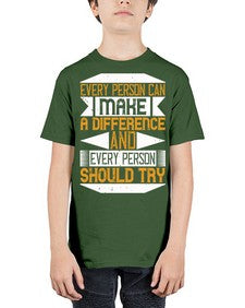 Every person can make a difference and every person should try Style 3# - volunteer - Youth Tee Unisex