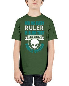 Every ruler is an alien 52# - ufo - Youth Tee Unisex