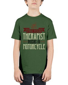 Fire your therapist ride a motorcycle 19# - motorcycle - Youth Tee Unisex