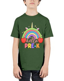 Hello PreK Unicorn Rainbow 312# - prek headstart - Youth Tee Unisex