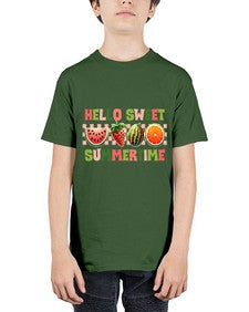 Hello Summer Strawberry 1040# - strawberry - Youth Tee Unisex
