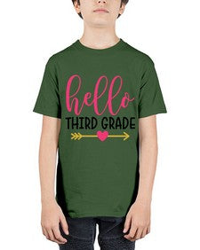 Hello Third Grade 350# - third grade - Youth Tee Unisex