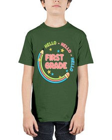 Hello first Grade Pencil 278# - first grade - Youth Tee Unisex
