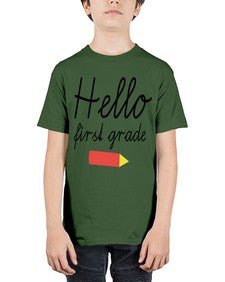 Hello first grade 274# - first grade - Youth Tee Unisex