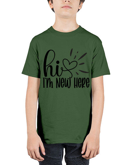 Hi Im New Here 332# - kids - Youth Tee Unisex