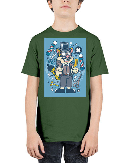Hipster Barber Leopard835# - barber - Youth Tee Unisex