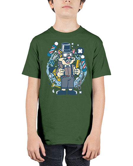 Hipster Barber Leopard836# - barber - Youth Tee Unisex