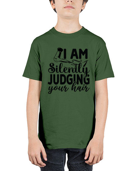 I Am Silently Judging Your Hair 858# - hairdresser - Youth Tee Unisex
