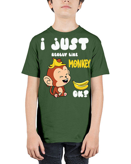 I just Really Lpve Monkey 7# - monkey - Youth Tee Unisex