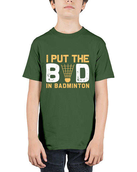 I put the 1097# - badminton - Youth Tee Unisex