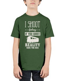 I shoot fantasy If you want reality ride the bus 2# - bus - Youth Tee Unisex