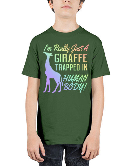 Im really just a giraffee trapped in human body - giraffee - Youth Tee Unisex