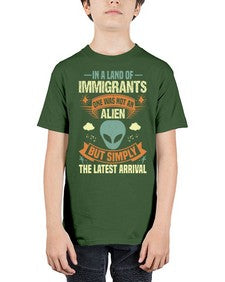 In a lan of immigrants one was not an alien 28# - ufo - Youth Tee Unisex
