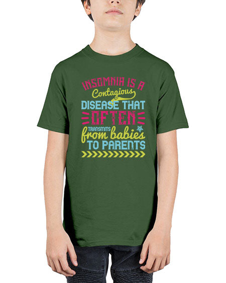 Insomnia is a contagious disease that often transmits from babies to parents Style 352# - baby - Youth Tee Unisex