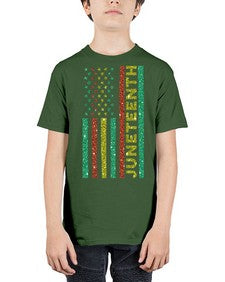 Juneteenth Freedom Day Afro Usa Flag Png 23# - black juneteenth - Youth Tee Unisex