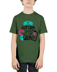 Keep Calm Okay Not That Calm Style Style 1029# - nurse - Youth Tee Unisex