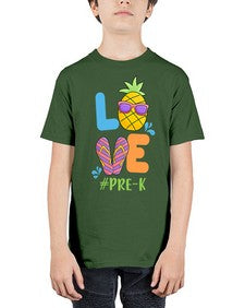 LOVE PreK Summer Pineapple 525# - prek headstart - Youth Tee Unisex