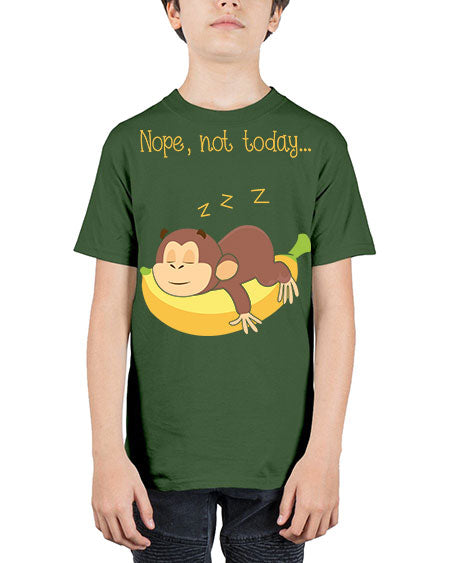 Lazy Monkey Nope Not Today 9# - monkey - Youth Tee Unisex