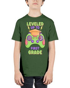 Leveled up to first Grade 467# - first grade - Youth Tee Unisex