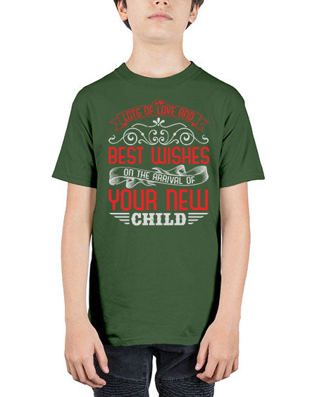 Lots of loe and best wishes Style 145# - baby shower - Youth Tee Unisex