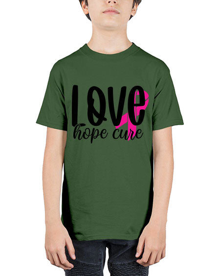 Love Hope Cure 13# - breast cancer - Youth Tee Unisex