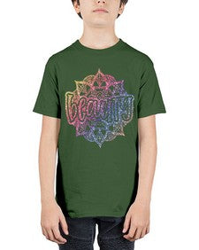 Mandala Beauty Rainbow Glitter 756# - mandala - Youth Tee Unisex