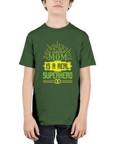 Mom is a real superhero 166# - cartoon super hero - Youth Tee Unisex