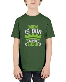 Mom is our super hero 169# - cartoon super hero - Youth Tee Unisex