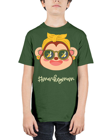 Monkey Mom Banana Glasses 16# - monkey - Youth Tee Unisex