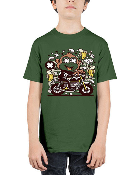 Monkey Motocrosser - monkey - Youth Tee Unisex