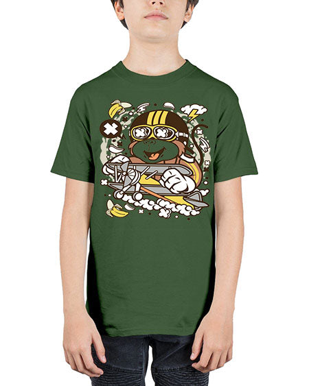 Monkey Pilot - monkey - Youth Tee Unisex